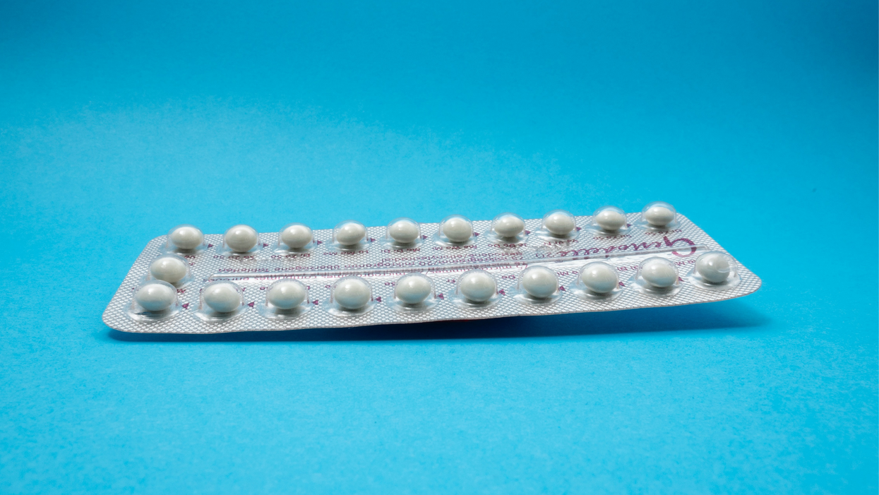 A monthly pack of birth control pills