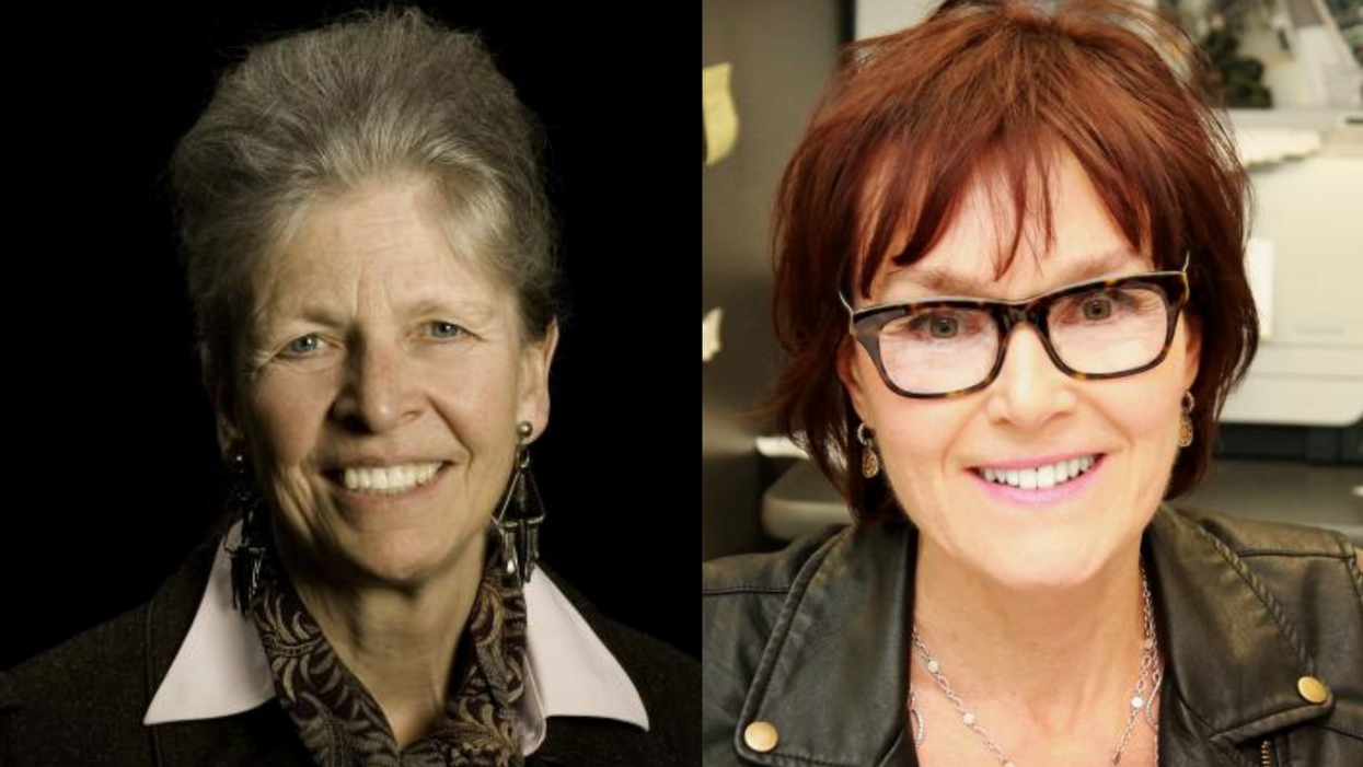 Headshots of ​RNA researchers Joan Steitz (left) and Lynne Maquat (right)